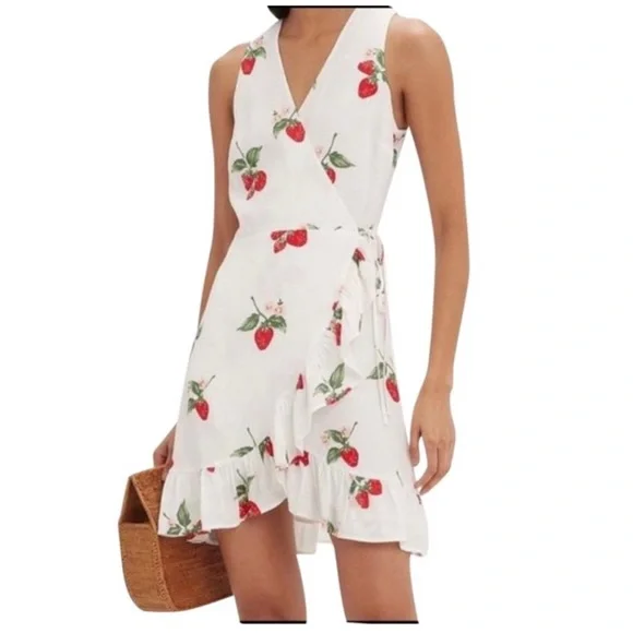 Rails Madison Wrap Dress Strawberry print - Picture 3 of 11